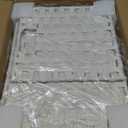 Chrislley 90L Slim Laundry Hamper with Wheels, Rolling Laundry Basket with Lid and Renovable Liner Bag, Handwoven Rattan Organizer for bedroom, bathroom, laundry room (White)