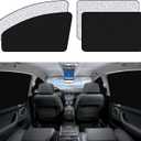 ZATOOTO Car Window Sun Shades Covers - 4 Pcs Magnetic Privacy Side Sunshades Blackout Auto Camping Curtains Accessories for Sleeping Family and Women Men Kids Baby (Front Back-4)