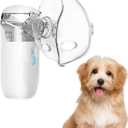 SQUARECIRCLE USB Dog Nebulizer for Pets, Nebulizer Mask for Cats and Dogs, Portable Handheld Design, 2 Different Size Masks Fit for Most Animals