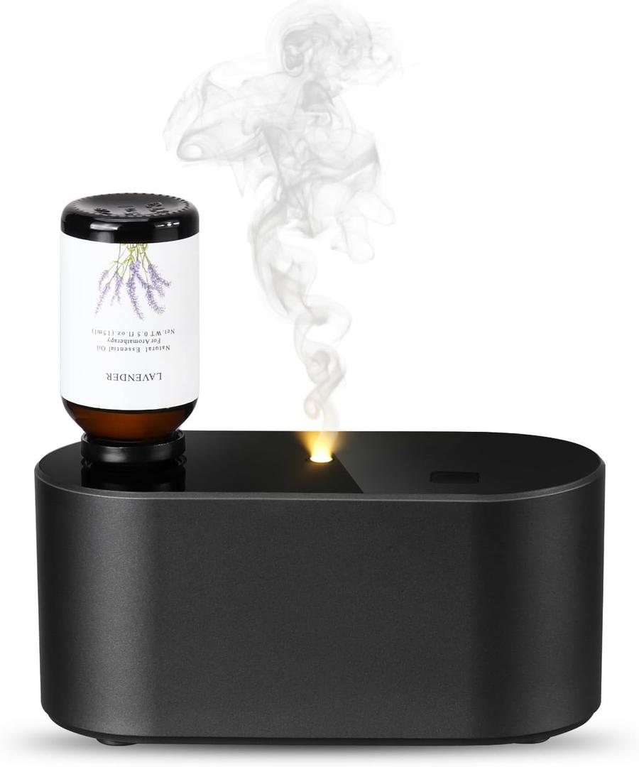 Waterless Diffuser for Home Essential Oil Diffuser, Aromatherapy Diffuser, Portable Scent Diffusers, 3 Mist Modes, Cycle Start for Bedroom, Office Studio 350-700 sq. ft Black