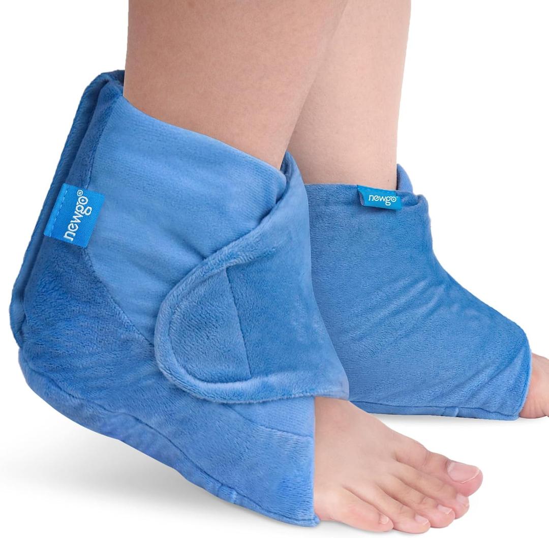 NEWGO Microwave Ankle Heating Pad for Foot Pain Relief, Heated Wrap for Plantar Fasciitis, Achilles Tendinitis, Arthritis, Sprained Ankle, Heel Pain Relief