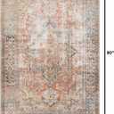 Loloi Loren Terracotta/Sky 5'-0" x 7'-6" Area Rug
LQ-15 Printed Approx. 5x8 Orange Living room Dining room Bedroom, Vintage Inspired, Timeless, Classic, Textured, Area Rug