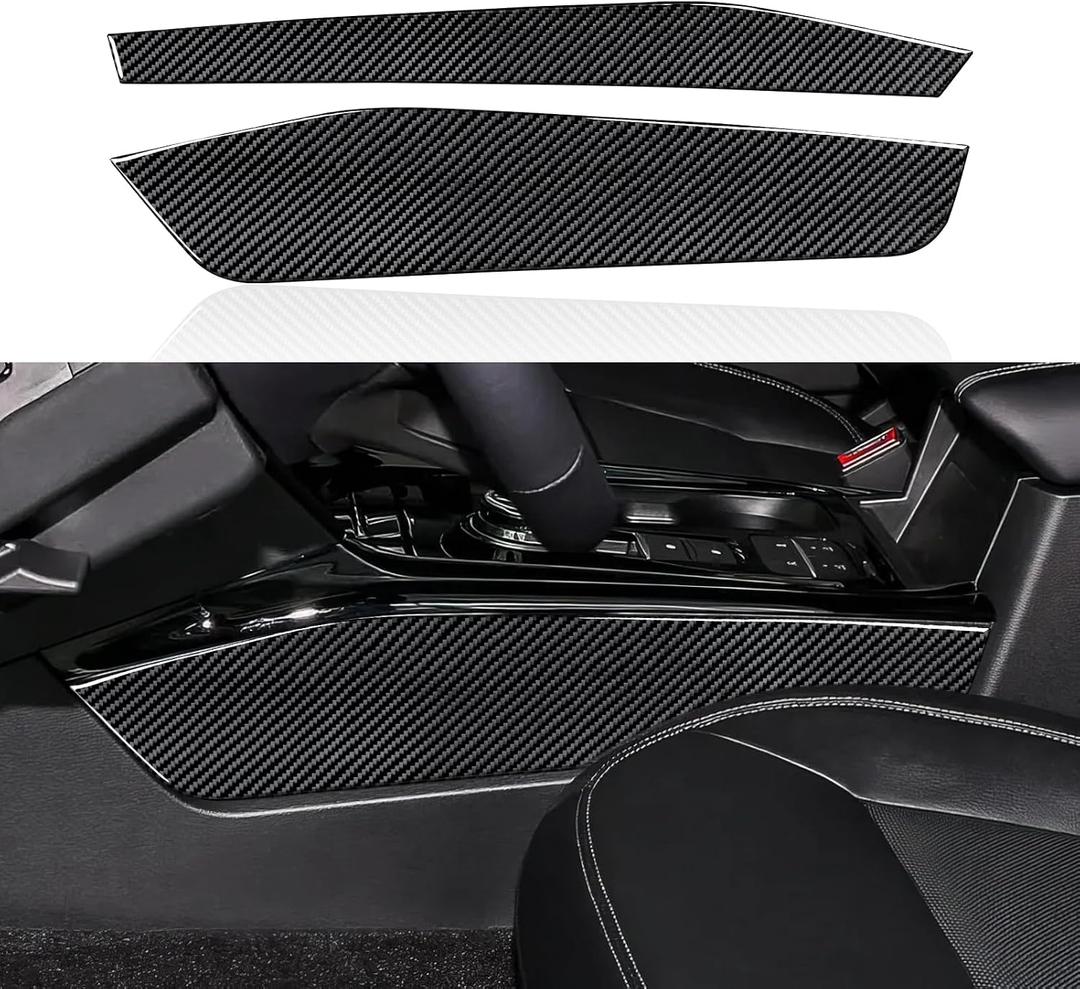 Car Central Gear Shift Sticker Carbon Fiber Decal Interior Trim Cover for Ford Explorer Sport 2020 2021 2022 2023 2024 Accessories