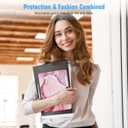 HGWALP Clear Case for iPad (A16) 11th Generation 11 Inch (2025),iPad 10th Generation 10.9" (2022),Stand Cover with Hard Translucent Back, Support Touch ID, Auto Wake/Sleep&Stylus Holder-(Marble Pink)
