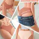 UNDER THE SEA Seamless Underwear for Women Plus Size Mid Rise Lingerie Brief Sexy No Show Panties Womens Cheeky 5 Pack XS-3XL (Medium)