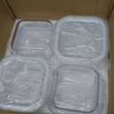 16oz Square Glass Food Storage Containers With Lids, 2 Cup Square Glass Food Containers With Lids, BPA free Small Meal Prep Bowls for leftovers, Dishwasher, Freezer Safe (8Pack)
