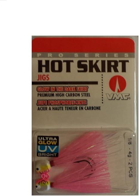 Hot Skirt Glow Jig 1/16 Pink Fire UV Hot Skirt Glow Jig 1/16 Pink Fire UV