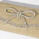 Trisapu Bow Evening Bag Sparkly Clutch Purses for Women Wedding Glitter Rhinestone Party Prom Purse Dressy Clutch Bags | Bow, Sparkly, Wedding, Glitter, Rhinestone, Party