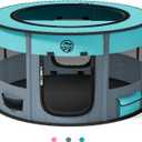 Playpen for Dogs, 44"*44"*24" Large Foldable Pet Play Pens Indoor Outdoor Exercise Pen with Carrying Case Food Bowl for Cat Puppy Rabbit Grey