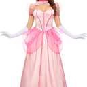 Spooktacular Creations Pink Princess Dress Adult, Halloween Costumes Woman 2024 (Medium)