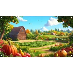 3 x Alltten 70.8''x39.3'' Village Backdrop Farm Harvest Backdrop F328