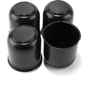 3.27inch Stainless Steels Trailer Wheel Center Caps 83mm Fit 3.27" Center Bore Truck Trailer RV SUV Black Push Through Wheel Cover, 4Pcs (3.27in Hub Hole, 3.41in Tall)