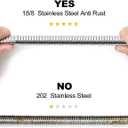 Blissland Shower Hose Extra Long 118 Inches Brushed Chrome Handheld Shower Head Hose with Brass Insert and Nut - Lightweight and Flexible