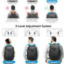 Rolling Backpack,17inch Laptop Backpack with Wheels,Water Resistant Carry on Luggage with USB C Ports, Wheeled Backpack Suitcase for Men Women Adults to Travel