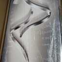 Large Framed Modern Abstract Vertical Wall Art for Living Room, Black Grey Prints Paintings Artwork for Walls, Silver Gray Luxury Pictures for Hallway Entryway Foyer Stair Office Wall Decor 30x60 Inch