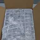 X-cosrack 3 Tier Foldable Closet Organizer, Clothes Shelves with 5 S Hooks, Wall Mount&Cabinet Wire Storage Basket Bins, for Clothing Sweaters Shoes Handbags Clutches Accessories-White Patent Design