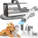 Dog Grooming Kit & Dog Hair Vacuum,15000 Pa Powerful Suction, Pet Grooming Vacuum Removes 99% Pet Hair, Includes Clippers, Brush, Nail Trimmer Grinder, Stainless Steel