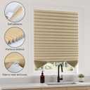 Temporary Shades Blackout Pleated Paper Blinds 35" W x 59" H Brown 4PCS