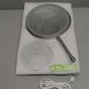 Lighted Makeup Mirror, 3000 mAh Rechargeable Double Sided Magnifying Vanity Mirror with 3 Colors, 1x/10x, 360 Rotation , Brightness Adjustable Magnification Cosmetic Light up Mirror, Women Gift (Chrome)