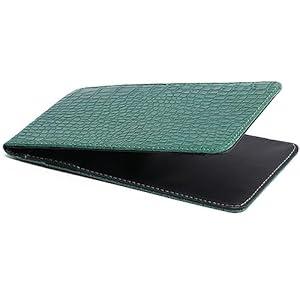 Leather Golf Scorecard Holder - Yardage Book Cover Golf Stat Tracker Sheet - Premium Golf Leather Scorecard - Golf Score Book - Large Size 7.6x4.5IN