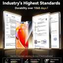 3 x Toughest 9H+ Glass for iPhone 16 Pro Max Screen Protector [Military Grade Shatterproof][Full Coverage Protection] HD Screen Protector iPhone 16 Pro Max Top Durable Tempered Glass, 2 Packs