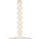 Powell Tarkin Round Off White Turned Spindle Pedestal Side Accent Table
