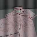 LILLUSORY Silk Satin Pajama Set for Women 2 Piece Lounge Pjs Winter Matching Summer Sleepwear Button Down Shirt Shorts (X-Small, Pink)