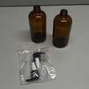 Vitreaux 16oz Amber Glass Soap Dispenser, 2 Pack Refillable Hand Soap Dispenser with Leak-Proof Pump, Brown Glass Bottle for Dish Soap, Lotion, Shampoo, Conditioner, Body Wash