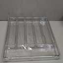 Yieach Clear Silverware Organizer with Lid - 12 inch Wide - Large Silverware Drawer Organizer & Tray and Utensil Drawer Organizers with Lid, BPA Free Plastic Flatware Drawers Organizers for Fork, Spoon