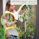 BUZZY Seeds Self-Watering Vertical Tomato Planter, Trellis, 1.2 Gal, Blue | Self-watering vertical planter with aluminum trellis & 1.2-gal reservoir; grows tomatoes & climbers; blue finish for patios