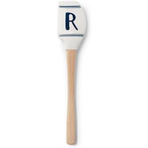 Monogrammed premium Silicone Spatula, Non-stick, Heat Resistant kitchen spatula - Dishwasher Safe - Kitchen Utensils - BPA & BPS Free - Perfect for Baking, Scraping, and Mixing 1PCS (R - Navy)