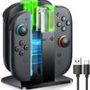 Charging Dock for Joycon 2 Controller, Charger Dock Station for Nintendo Switch 2 Accessories Kits with a USB Type-C Charging Cord (Black, 7.9 inch Switch 2)