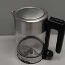 Amazon Basics Electric Kettle with Glass Carafe for Tea and Coffee, Fast Boiling, Auto Shut-Off, Boil-Dry Protection, Temperature Control, Removable Filter, 1 Liter, 1500W, BPA-Free