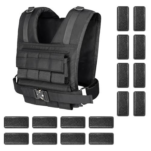 Weighted Vest Men  | 45lbs, Weighted Workout Vest With Removable Iron Weights, Weight Vest for Men and Women, Heavy Duty Weighted Exercise Vest for Strength Training Running Walking