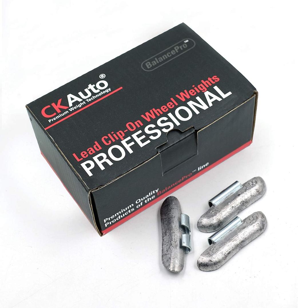 CKAuto 1.5oz, P150 Lead Clip on Wheel Weights, Uncoated, 25Pcs/Box