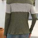 Women's Sweater Stylish Color Block Ribbed Crew Neck Print Long Sleeve Regular Tops Knit Work Black Pink Spring Fall
XXL