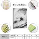 Vintage Black and White Surfing Canvas Wall Art Summer Ocean Wave Poster Extreme Sports Seaside Print for Bedroom Dorm or Home Wall Decor 8x12inch Framed