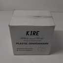 KIRE 100PCS Disposable Plates - White with Gold Rim for Thanksgiving Party/Wedding - Includes 50Pieces 10.25inch Dinner and 50Pieces 7.5inch Dessert/Salad Plates