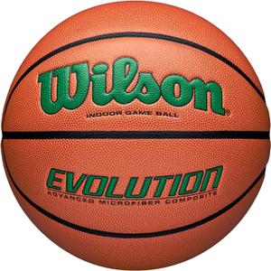 WILSON Evolution Indoor Game Basketball, Green, Size 7 - 29.5"