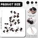 Jenaai 6 Ft Christmas Ball Garland Ornaments Black White Balls Bauble Garland, Shatterproof Xmas Tree Hanging Decoration for Mantel Indoor Outdoor Home Stair Holiday Party Decor