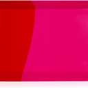 Melamine Serving Tray with Handles, Chip and Break Resistant, Durable and Kid-Friendly Food Tray for Indoor and Outdoor, Dishwasher Safe (Fuchsia/Red)