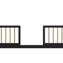 Storkcraft & Graco Toddler Safety Guardrail Kit (Dowels), Black/ Driftwood