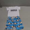 Yiiciovy Toddler Baby Boy Summer Clothes Outfits Western Animals Farm Themed Short Sleeve Top and Short 2Pcs Country Outfits 90