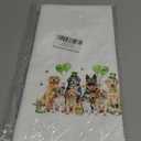 St Patricks Day Kitchen Towels, St Patricks Day Decorations, Cherry Bow Shamrock Lucky Charms Decoration, Shamrock Hand Towels for Spring Seasonal Home Kitchen Bathroom Bar 16x24 Inch