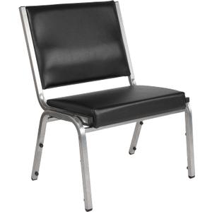 Flash Furniture HERCULES Series 1000 lb. Rated Black Antimicrobial Vinyl Bariatric Medical Reception Chair