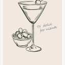 Pack of 2 Vintage Green Cocktail Poster Matini Quote Wall Art Bar Cart Posters Retro Drinks Canvas Prints Preppy Room Decor Aesthetic Home Kitchen Decoration16x24inch Unframed