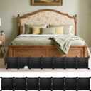 Under Bed Blocker for Pets,11.8" H x 83" L in Total Bed Blockers for Under Bed, Sturdy Adjustable Under bed Blocker to Stop Pets & Items from Going Under Bed, Black