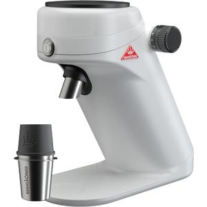 Mahlkönig X64 SD Single-Dose Coffee Grinder – 64 mm Flat Burrs, Stepless Adjustment, Zero Retention, 1950 RPM, Compact Quiet Design, Home Espresso & Brew Grinder (White)