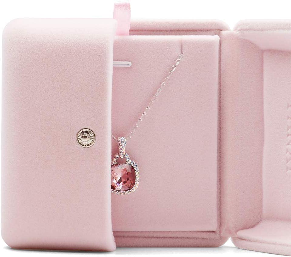 Oirlv Pink Velvet Jewelry Packaging Box Pendant Earrings Display Storage Case Pendant Gift Box