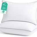 Sasttie Pillows Queen Size Set of 2, Bed Pillows for Side, Back, and Stomach Sleepers - Oeko-Tex Certified Down Alternative Plump Filling - Hotel Quality and Machine Washable, 20x30 Inches, Pack of 2